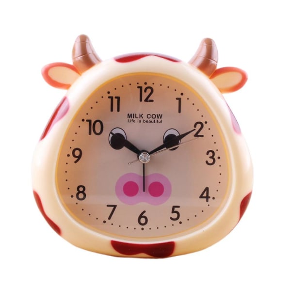 Cute Cartoon Cow Alarm Clock, The Best Gift For Awakening Children, Bedroom Desktop Decoration Alarm Clock - Yellow Cow