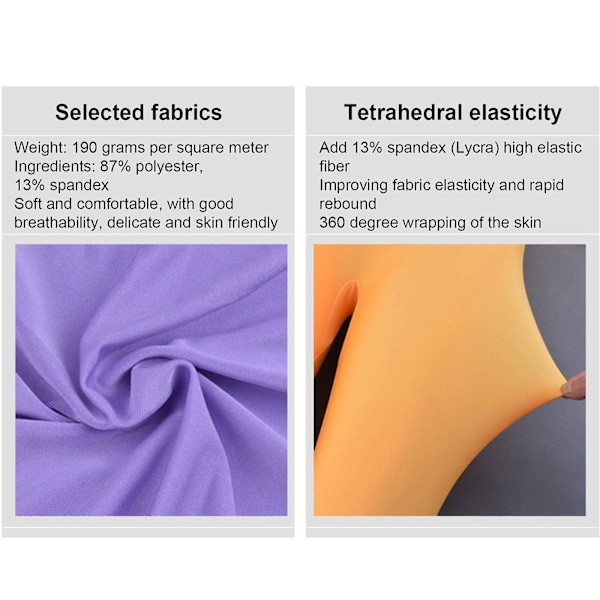 Festkostume Usynlig Morph Suit Voksen Herre Dame Fuld Lilla 0 Lila Purple 140CM