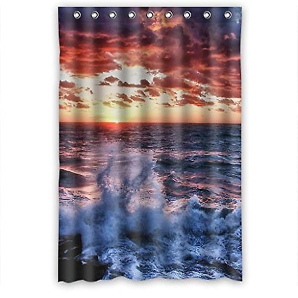 Sea Spray Wave Ocean Shower Curtain Bathroom Decor Curtain 120x180 Cm