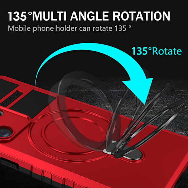 Samsung Galaxy S24 Ultra -magneettinen jalustakotelo PC+TPU-puhelinkotelo, yhteensopiva MagSafen kanssa Red