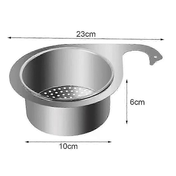 Rostfritt Stål Svan-Diskhon Sil Korg Hängande Filtrering Avloppställ För Hemmet 1pc