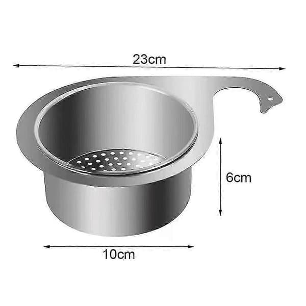 Rustfrit Stål Svan-Vask Strainer Kurv Hængende Filtrering Dræning Stativ til Hjemmet 2pcs
