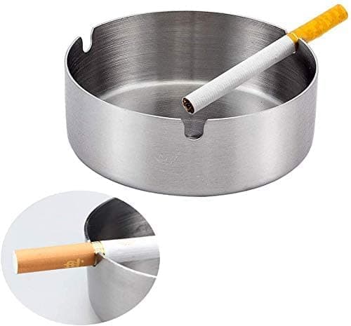 2 st 10 cm Askoppar i Rostfritt Stål för Utomhus- och Hembruk Silverfärgad