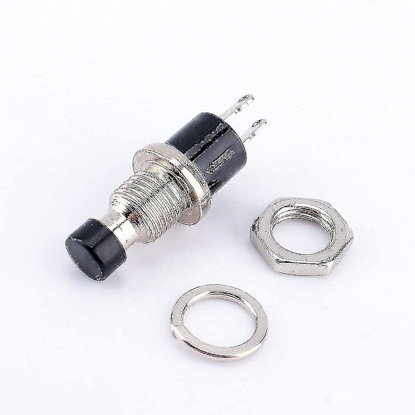 10 stk. Mini Toggle Switch Bil Tænd/Sluk Sort Switch Momentary Button