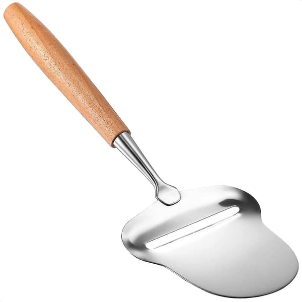 Rustfritt Stål Spatel Osteskive - Osteskive For Blokk Ost Slicer Board - Trehåndtak Osteskive