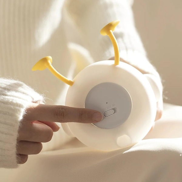 Sød And Led Nattelys USB Genopladelig Nattelys Silikone Lampe Touch Switch Børn Børneværelse Dekoration Fødselsdagsgave
