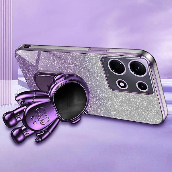 För Transsion Infinix Note 30 VIP 5G Fodral Kickstand Galvanisering PC+TPU Telefonfodral Purple