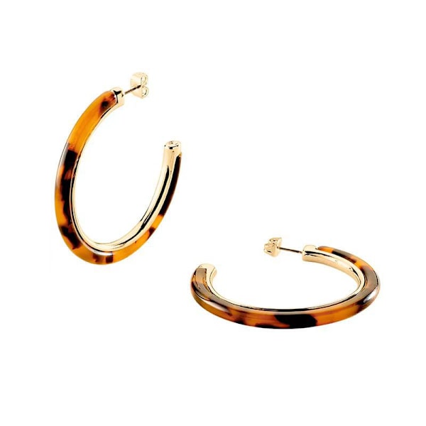 Klassiske C-formede øredobber Retro Leopard Runde Hoop Øredobber Smykker For Dating Leopard print gold earrings
