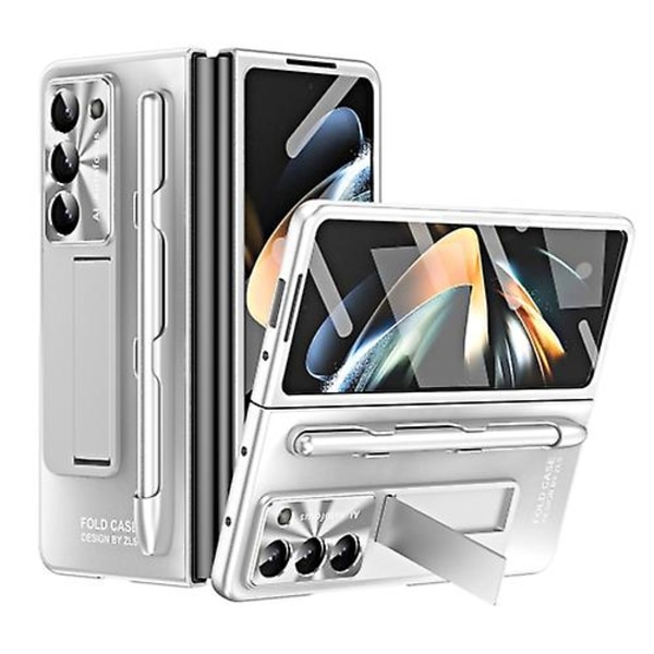 Samsung Galaxy Z Fold5 5g -integroitu Ag Matte -taittuva matkapuhelinkotelo kynälokerolla Silver