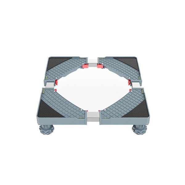 Justerbar Vaskemaskin Stativ Anti-Vibrator Mobil Base Støtte for Vaskemaskin Baderom Kit