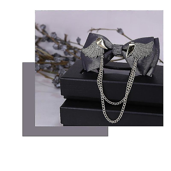 Herrar Justerbar Metall Guldvingar Halsfluga Fluga Dark blue