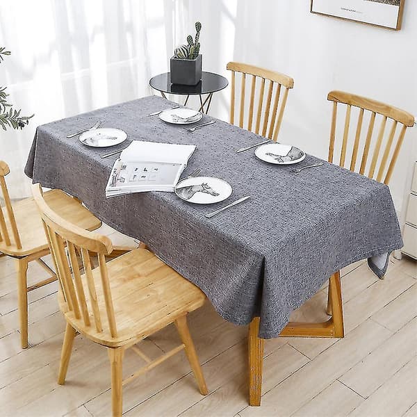 Bomullslinduk Rektangulær Spisebordduk Dekor Dark Gray 110x110cm