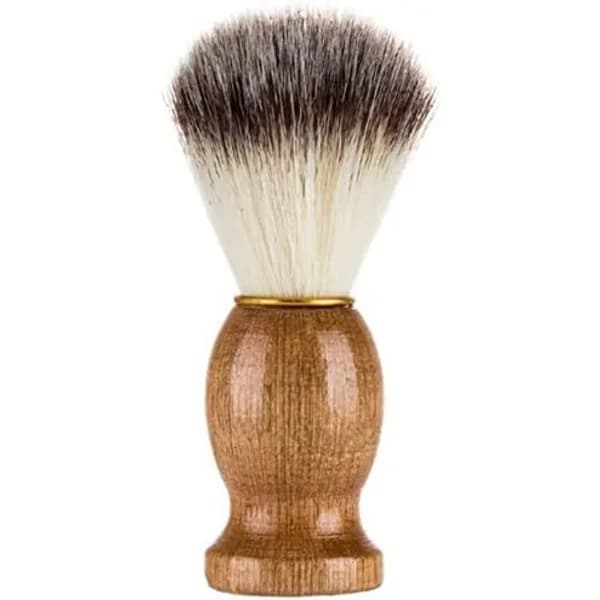 100% ren grævlingehårbarberkost til mænd, velegnet til alle hudtyper, lavet af træ.