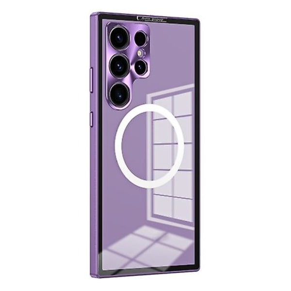 Samsung Galaxy S22 Ultra 5g Magsafe Hd -jousilukkoinen metalli-matkapuhelinkotelo Purple