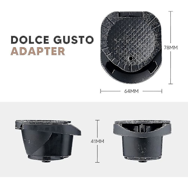 Kapsel Adapter Kompatibel med Nespresso Dolce Gusto, Kaffe Kapsel Konverter, Integrerad Uppfällbar