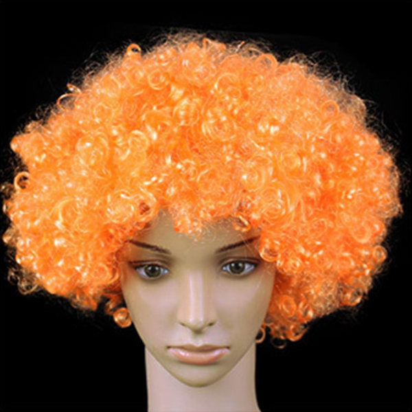 Halloween Fargerik LED Lys Afro Krøllete Klovn Parykk Cosplay Blinkende Glød Eksplosjon Bølget Hår Morsom Sirkus Karneval Par