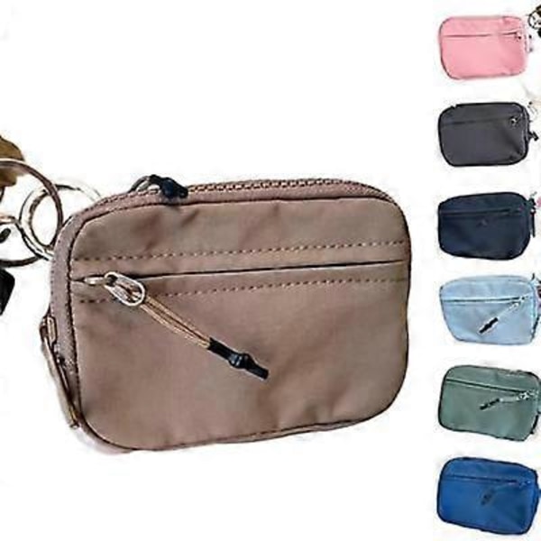 The Iris' Lommebok, The Iris Pouch Håndleddsveske, The Iris Kortlommebok Nøkkelringlommebok Camel