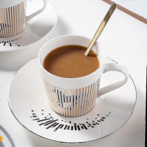 Kreativ häst anamorf kopp spegelreflexionskopp kolibri mugg Luycho kaffe teservis med underlägg 90ml-220ml