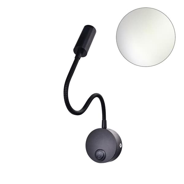 3W joustava letku LED-seinävalaisin Black White Light*