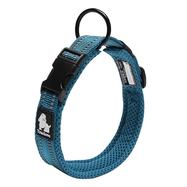 Reflective Mesh Cloth Padded Dog Collar Adjustable Nylon Outdoor Adventure Pet Collar