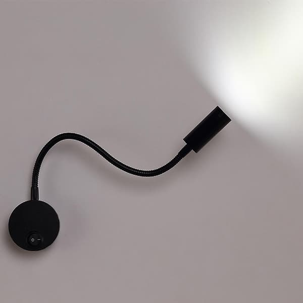 3W joustava letku LED-seinävalaisin Black White Light*