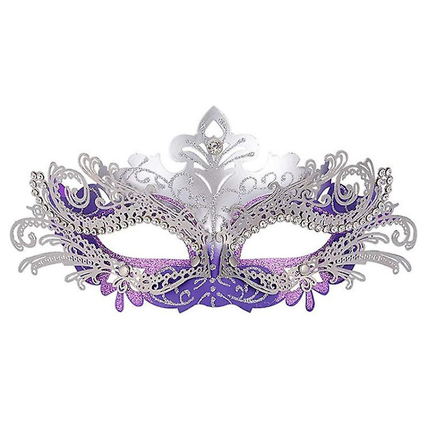 Masquerade-naamio, Mardi Gras -koristeet venetsialaiset naamiot naisille Purple