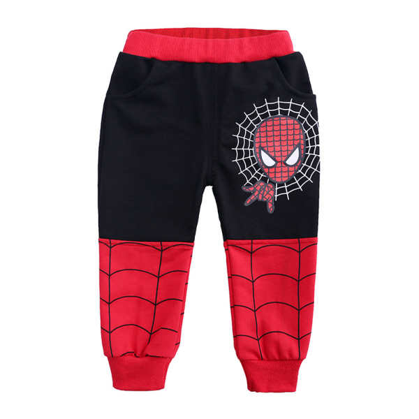 Lasten Spider-Man vetoketjullinen collegepaita syksyn ja talven kolmiosainen puku 80 Black