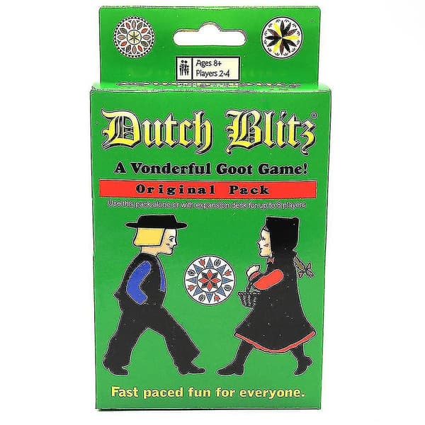 Dutch Blitz Dutch Blitz Basic Plus Utvidet Familiepartyspillkort Partyspillkort Spill Green Basic Version