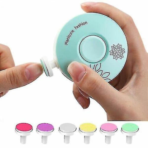 Electric Baby Nail File Clippers Trimmer Toddler Toes Trim Nails Polish Care Set