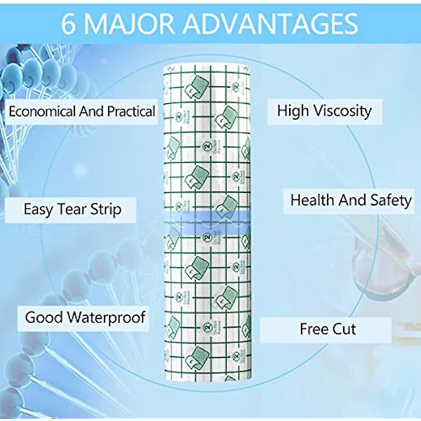 Tatovering Efterbehandling Vandtæt Bandage 15cm X 1m Transparent Film Dressing Anden Hud Helende Beskyttende Klæbende Bandager Til Tatovering Efterbehandling Reco