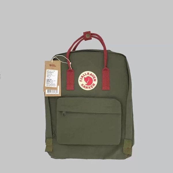 2024 Arctic Backpack Fox Oppilaitoskoululaukku Ulkoilma Vedenpitävä Matkareppu-WSK Military green red belt S