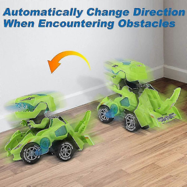 Transformerande dinosauriefordon leksak Transformerande dinosauriebil, Automatisk transformerande dinosauriebil Green