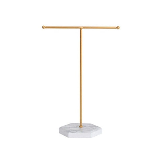Smykke Stativ Display Halskje Holder T-bar Belegg Metall Bordplate Smykke Organizer Tårn For Visning