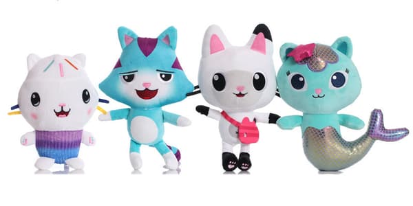 Søte katteplysjleker, katteplysjdukker mermaid kitten