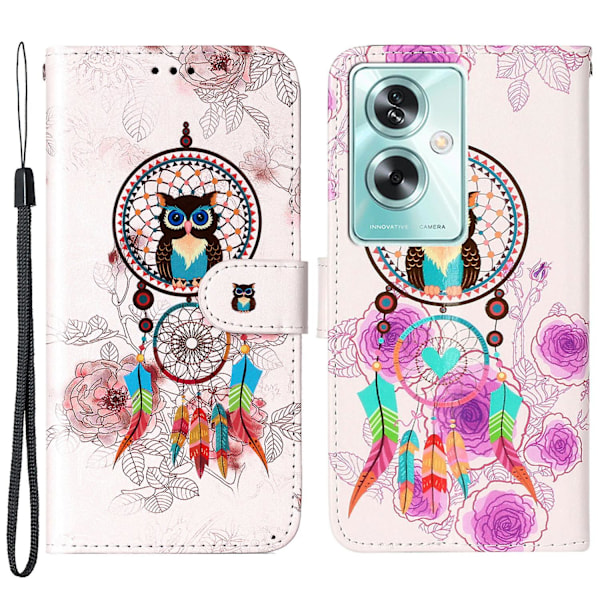 For Oppo A79 5g / A2 5g Case Pu Leather+tpu Pattern Printed Flip Stand Phone Protector