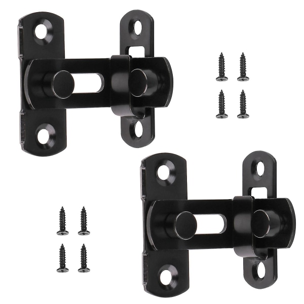 2pcs Barn Door Lock Replacement Stainless Steel Flip For Latch Lock Easy To Inst Black L