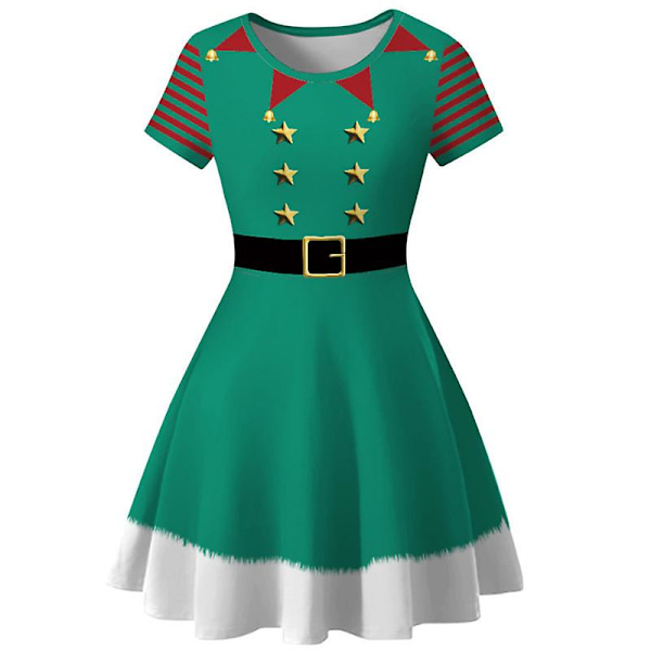 Ugly Christmas Dress For Women Red Green Print Holiday Dresses For Xmas