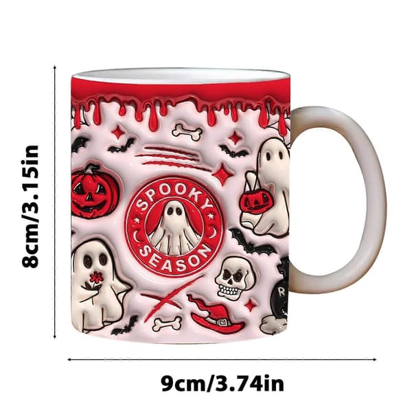 Uusi Spooky Halloween -kahvimuki vesimuki Halloween -kurpitsa A