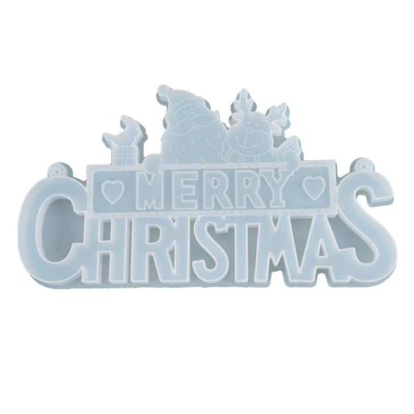 Gør-det-selv Krystal Epoxy Form Jul Julemanden Letter Listing Dekoration Form