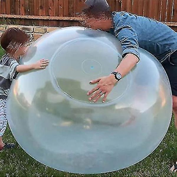 130cm Stor Bubbelboll Magiska Bubbelbollar Transparent Studsboll Uppblåsbar Vattenboll (1 st) BLUE
