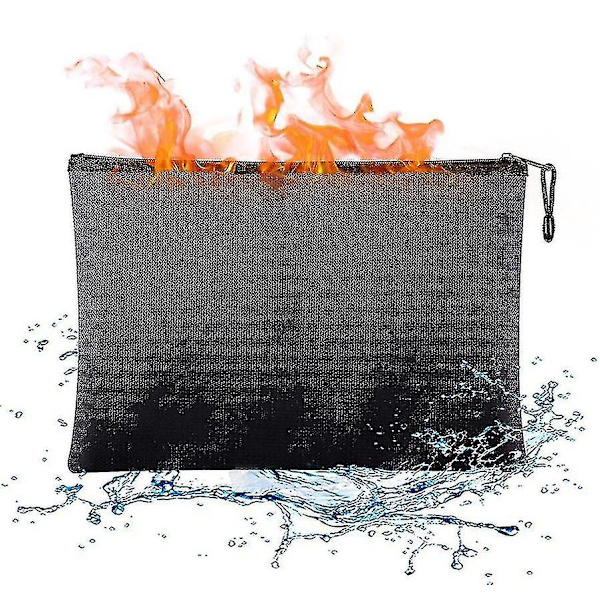 Vandtætte og brandsikre dokumenttasker Black