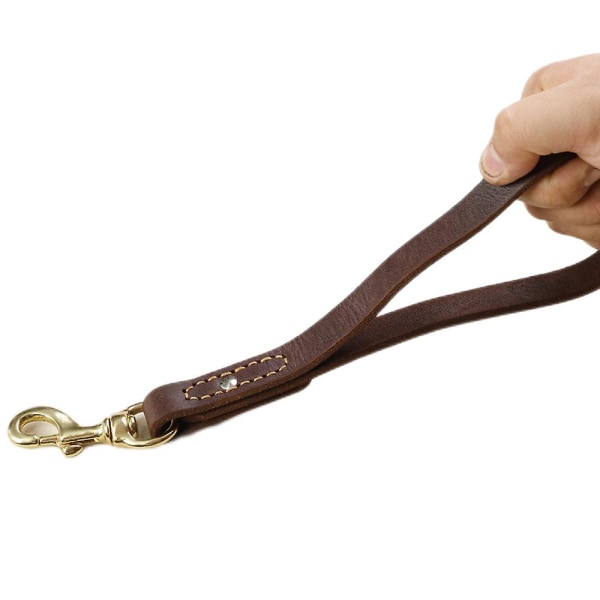 Hunde Læder Flettet Hunde Kort Traffic Leash Braid