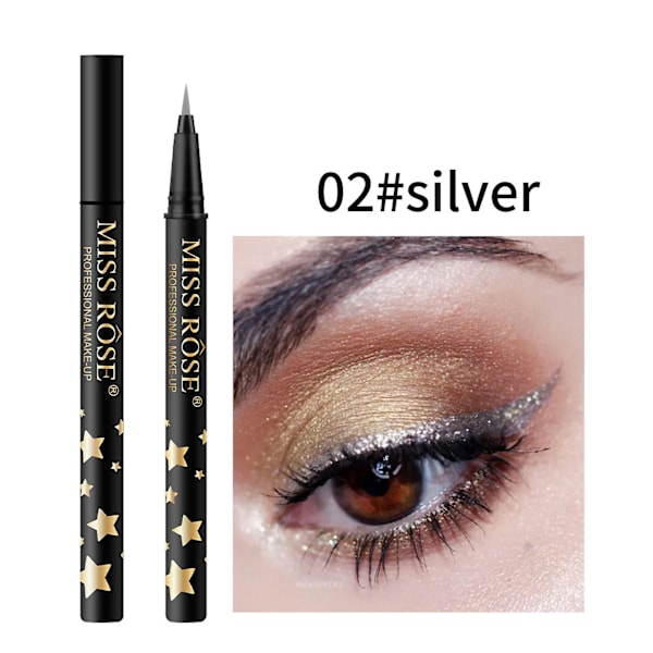 Mardi Gras Gåvor Färg Eyeliner Flytande Eyeliner Icke-fläckande Långvarig Flytande Eyeliner Penna