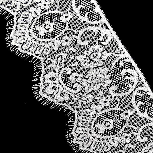 3m Floral Lace Trim Ribbon - Embroidered Flower Lace Edging for Sewing and Clothing