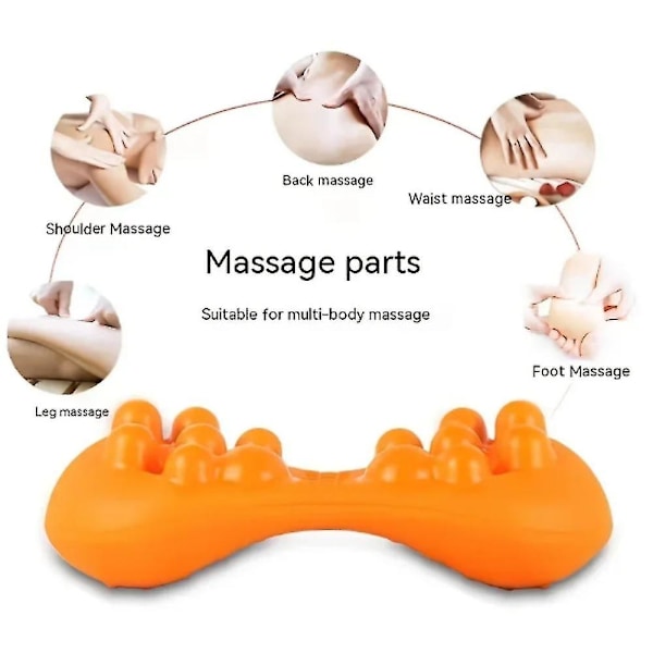 Shiatsu-niskamassage-tyyny vyötärön vetovoima selkähieroja Shiatsu-hieronta kohdunkaulan selkäranka lannejalka tyyny koti kannettava orange