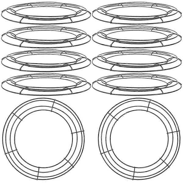 10 stk DIY Jernkransramme Runde Kransringer Gjenbrukbare Kranslagingsringer
