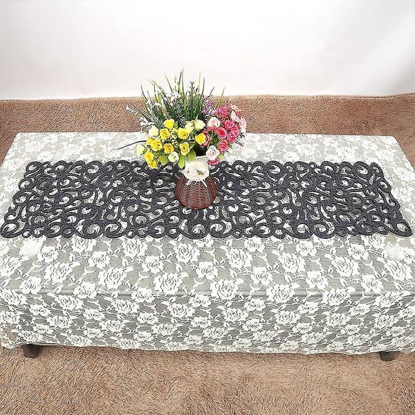 Vaskbar Bordløber 100 X 30 Cm Mørkegrå