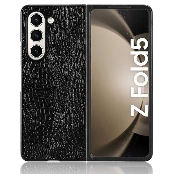Bakskydd för Samsung Galaxy Z Fold5 med krokodilstruktur Black