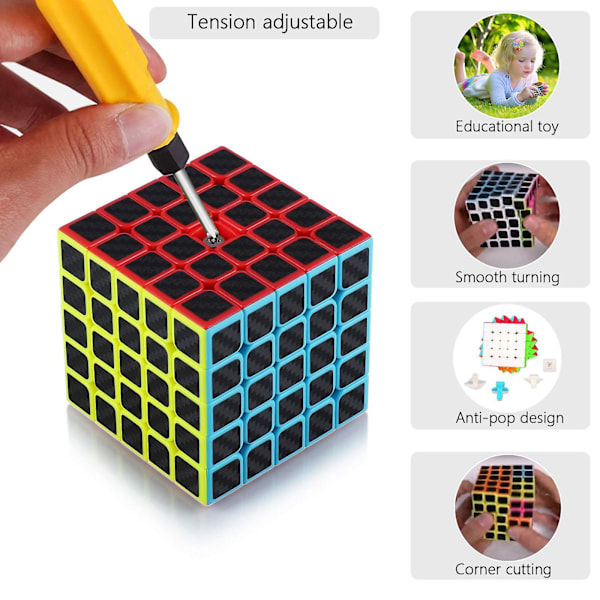 5x5 5x5x5 Speed Magic Cube Puzzle Cube Stocking Filler för vuxna och barn