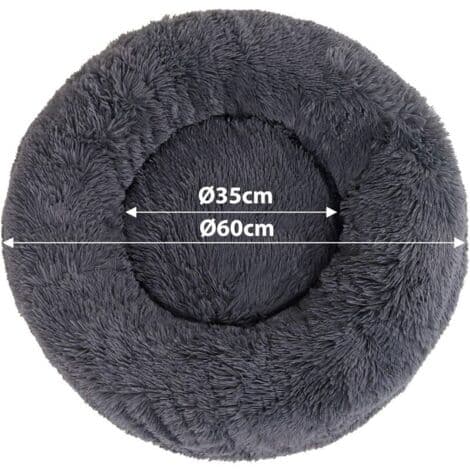 Soveskurv for katter og hunder - Størrelse 60 cm - Mørk grå